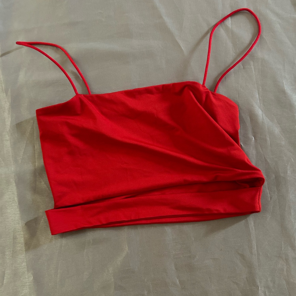 Red cut out top